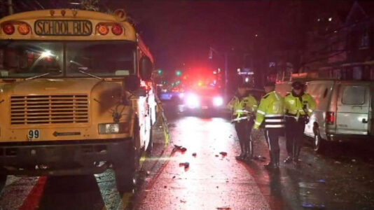 Mom and four kids run over at school bus stop by driver trying to escape police