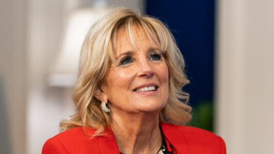 First lady set to have skin lesion removed near her right eye