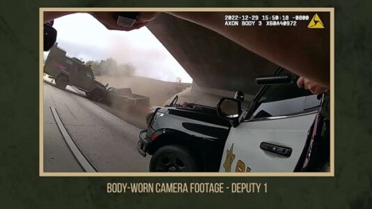 Body camera footage shows shootout with man accused of killing sheriff’s deputy