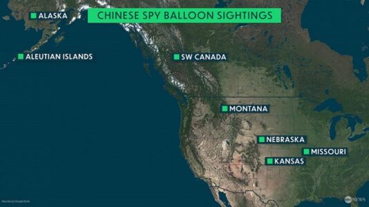 Timeline: Where the Chinese surveillance balloon was spotted before being shot down