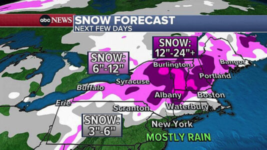 Nor’easter has already dumped more than a foot of snow in multiple regions
