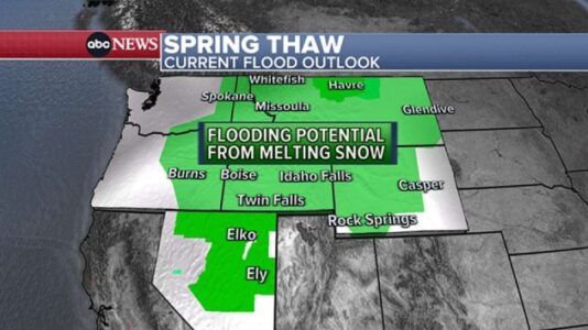 A steep rise in temperatures will kick off the spring thaw across the Northeast this week