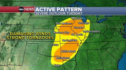 Active weather pattern to bring range of hazards across the country