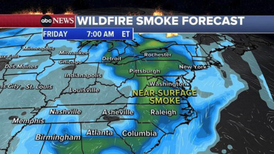 Wildfire smoke live updates: Air quality alerts issued in 23 US states