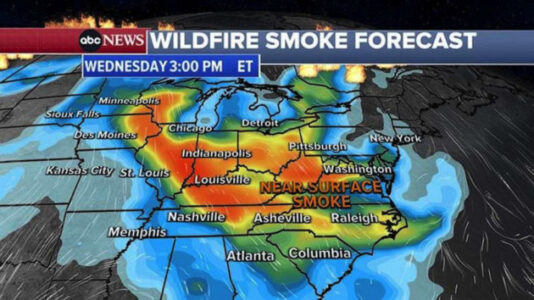 Wildfire smoke live updates: Air quality alerts issued in 20 US states