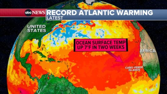 Highest ocean temperatures ever recorded for the month of May, NOAA says