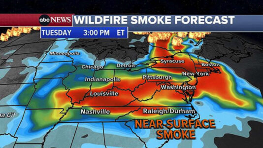 Wildfire smoke map: Which US cities, states are being impacted by Canadian wildfires