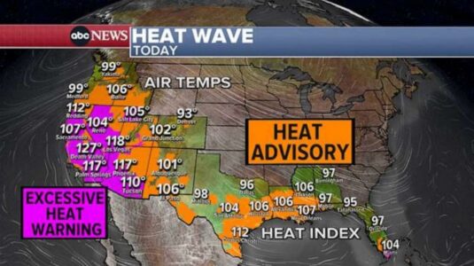 Heat waves, poor air quality and severe storms: US experiencing acute weather conditions from coast to coast