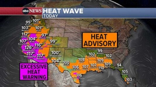 90 million Americans across 16 states from Washington to Florida under heat alerts