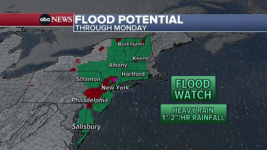 One dead as heavy rain prompts flash flood emergency in parts of New York state