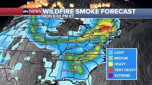 These are the US cities, states with air quality being affected by Canadian fires