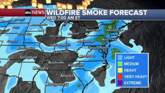 Wildfire smoke map: These are the US cities, states with air quality being affected by Canadian fires