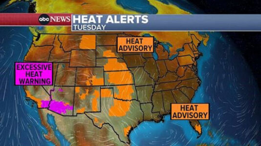 US heat wave stretches into Midwest, heading for Northeast: Latest forecast
