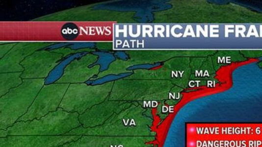 Hurricane Franklin brings dangerous rip currents to East Coast beaches