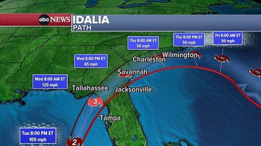 Hurricane Idalia tracker: See the latest landfall map