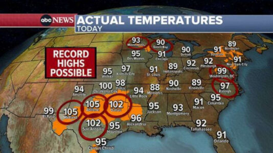 Dangerous heat wave hits eastern US: Latest forecast