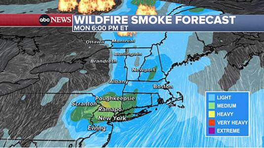 Wildfire smoke map: Where poor air quality is expected in US this week