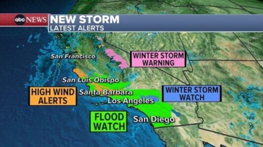 California faces dangerous holiday travel conditions as storm hits coast: Latest forecast
