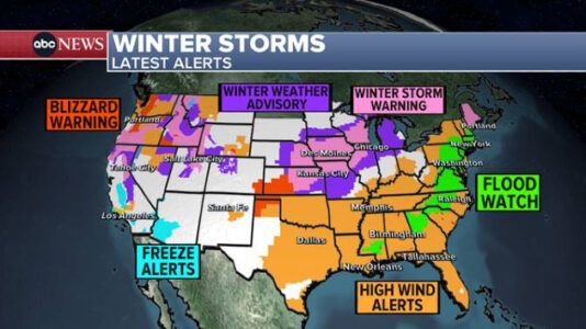 Extreme weather on East Coast as multiple storms move into the region