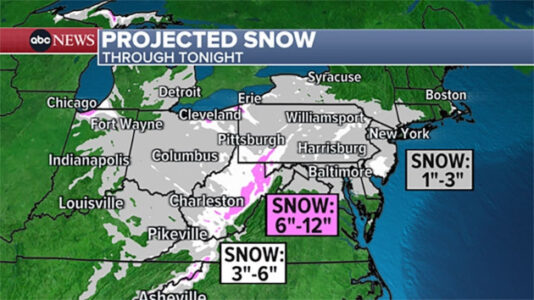 Schools close in Philadelphia, Baltimore, Pittsburgh as new blast of snow hits Northeast