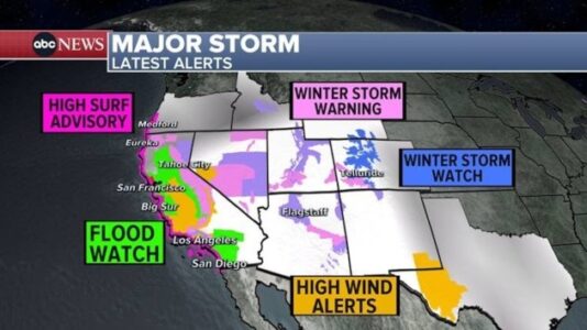 Dangerous rain storm slams California, state braces for 2nd round