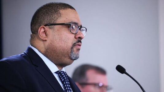 Manhattan DA Alvin Bragg asks for gag order in Trump hush money case after dozens of threats