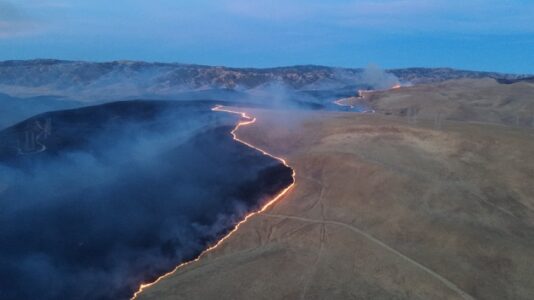 2 firefighters injured as wildfire spreads to 12,500 acres near San Francisco