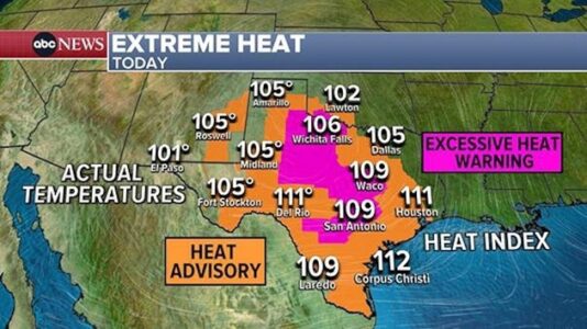 Historic heat breaking all-time records in Texas