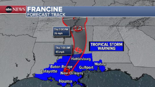 Hurricane Francine live updates: Storm brings record rain to New Orleans
