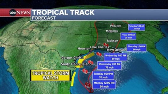 Tropical Storm Francine tracker: Storm forecast to make landfall in Louisiana as a hurricane