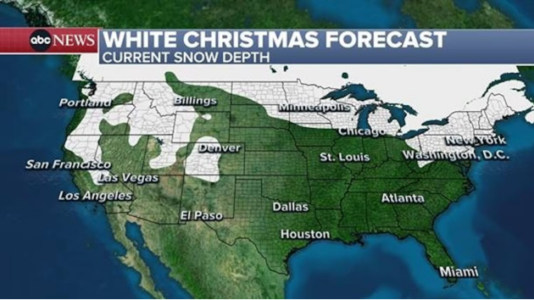White Christmas forecast: Where snow, ice is expected