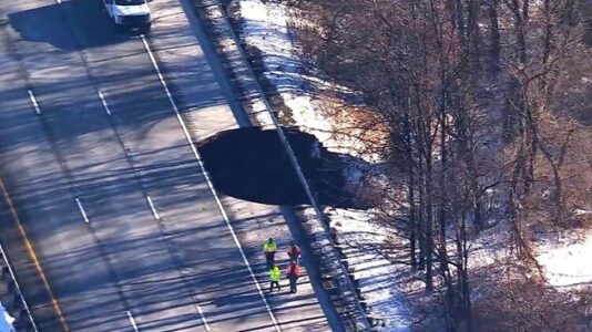 Sinkhole on New Jersey interstate was caused by collapse of abandoned mineshaft