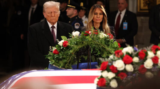 Trump pays his respects to Jimmy Carter at the Capitol