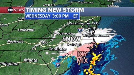 Winter storm moves east: 80 million Americans in path of snow, brutal cold