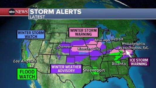3 bitter cold winter storms to bring heavy snow, ice