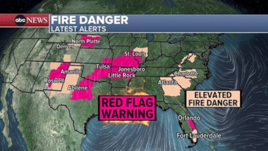 Wildfire warnings continue in parts of the country as strong winds persist