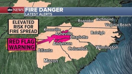 Carolina wildfires: High winds, low humidity significantly increase threat