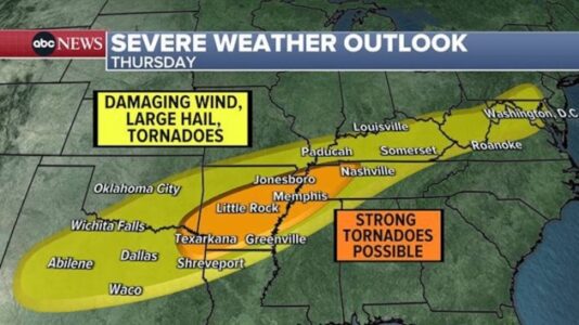 Once-in-a-generation storm turns deadly: Where to expect tornadoes, dangerous flooding