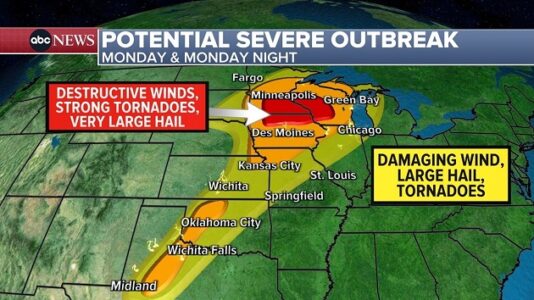 Tornado outbreak possible in Upper Midwest, millions on alert