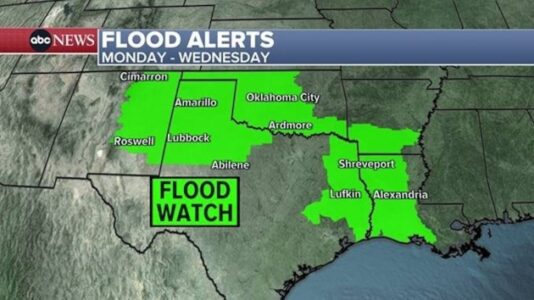 Thunderstorms, flash flooding threaten millions in south-central US