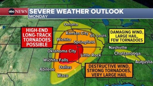 30 million people brace for more severe weather after deadly tornado outbreak