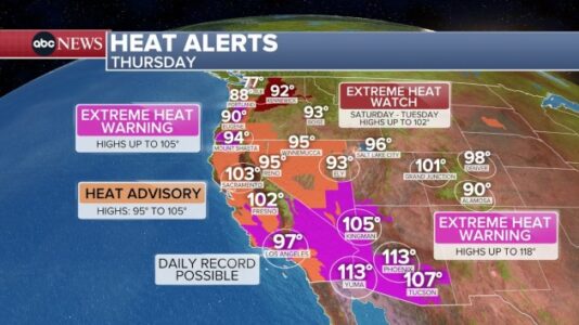LA and other parts of the West set to broil in extreme heat wave