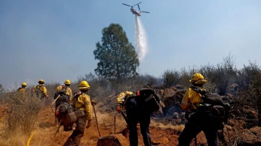 Lightning-sparked wildfires devastate historic California gold rush town