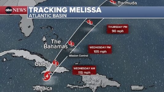 Hurricane Melissa tracker: Following storm’s path after historic landfall in Jamaica