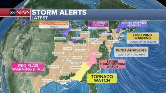 Numerous flights canceled as severe March storm continues